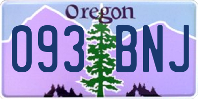 OR license plate 093BNJ