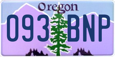 OR license plate 093BNP