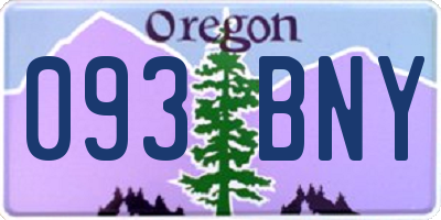 OR license plate 093BNY