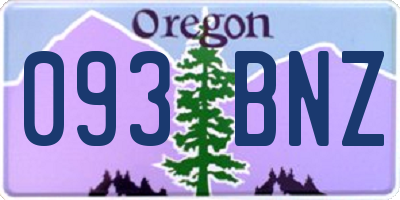OR license plate 093BNZ