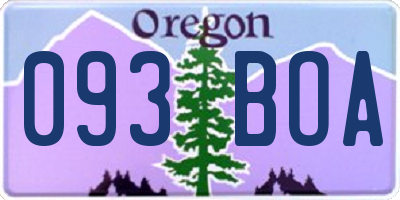 OR license plate 093BOA