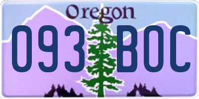 OR license plate 093BOC