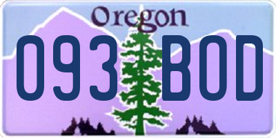 OR license plate 093BOD