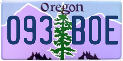OR license plate 093BOE