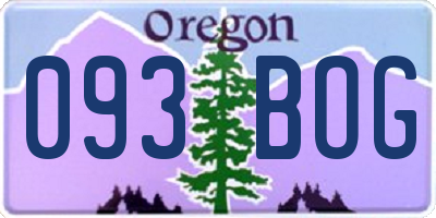 OR license plate 093BOG