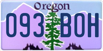 OR license plate 093BOH