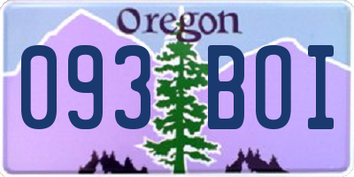 OR license plate 093BOI