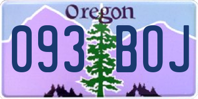 OR license plate 093BOJ
