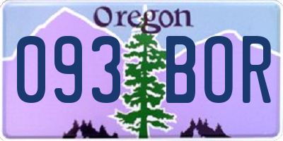 OR license plate 093BOR
