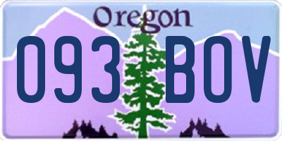 OR license plate 093BOV