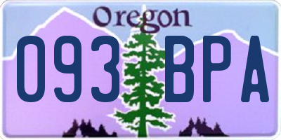 OR license plate 093BPA