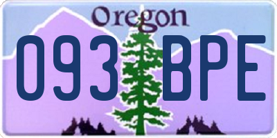OR license plate 093BPE