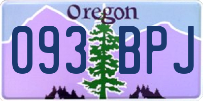 OR license plate 093BPJ
