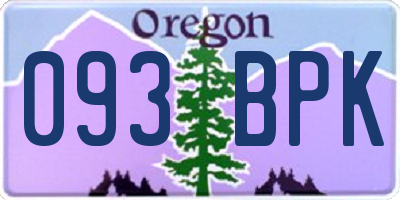 OR license plate 093BPK