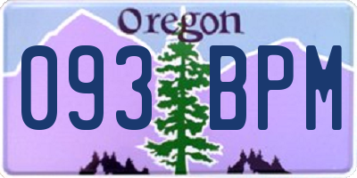 OR license plate 093BPM