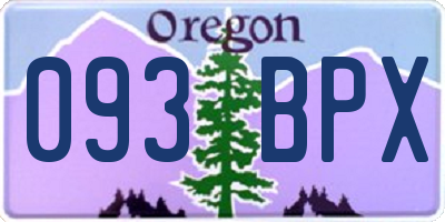 OR license plate 093BPX