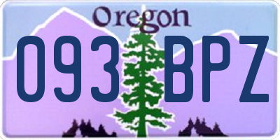 OR license plate 093BPZ