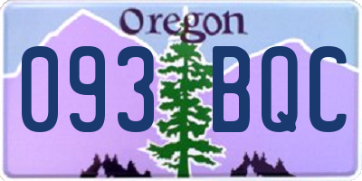 OR license plate 093BQC