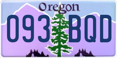 OR license plate 093BQD