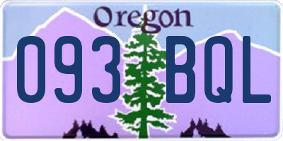 OR license plate 093BQL