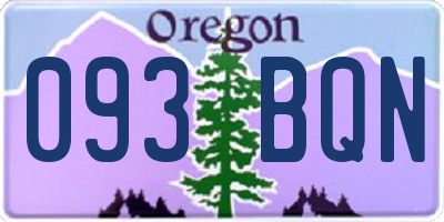 OR license plate 093BQN