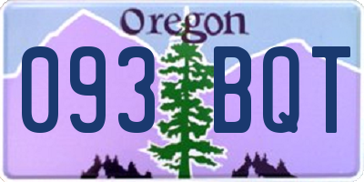OR license plate 093BQT