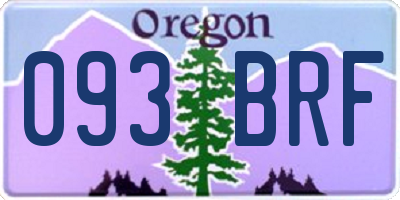 OR license plate 093BRF