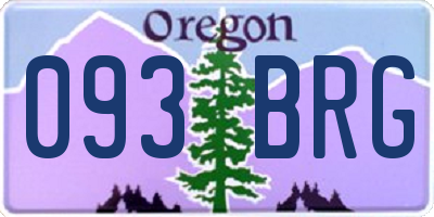 OR license plate 093BRG