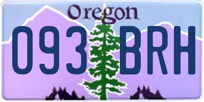 OR license plate 093BRH