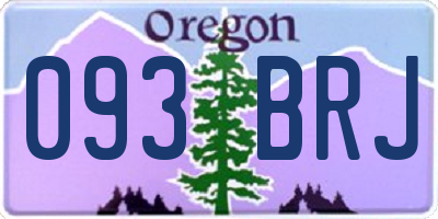 OR license plate 093BRJ