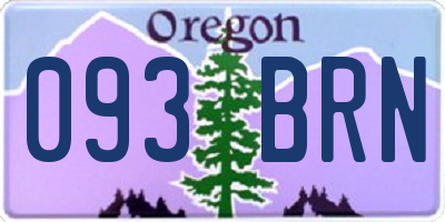 OR license plate 093BRN
