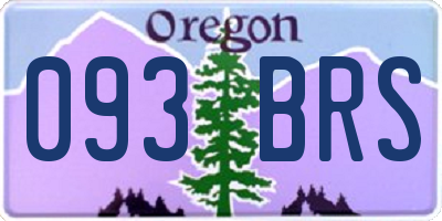 OR license plate 093BRS
