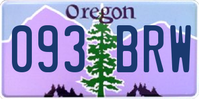 OR license plate 093BRW