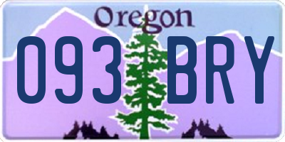 OR license plate 093BRY