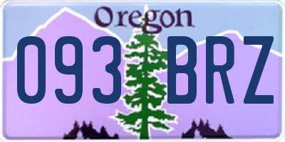 OR license plate 093BRZ