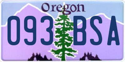 OR license plate 093BSA