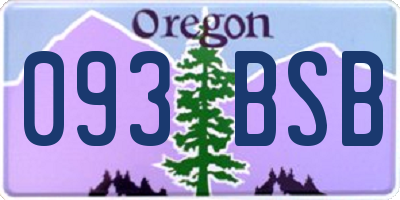 OR license plate 093BSB