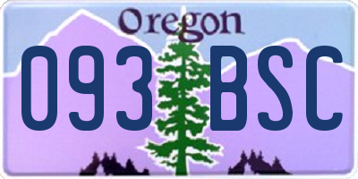 OR license plate 093BSC
