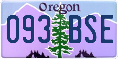 OR license plate 093BSE