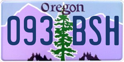 OR license plate 093BSH