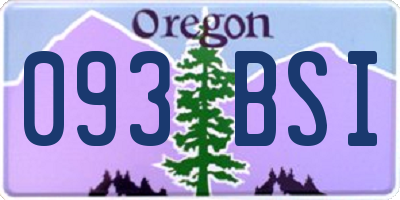 OR license plate 093BSI