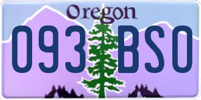 OR license plate 093BSO