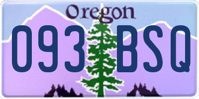 OR license plate 093BSQ