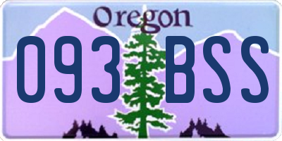 OR license plate 093BSS
