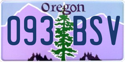 OR license plate 093BSV