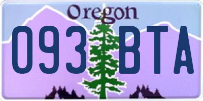OR license plate 093BTA