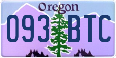 OR license plate 093BTC