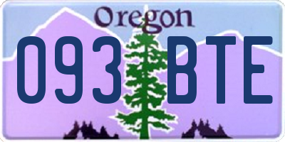 OR license plate 093BTE