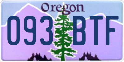 OR license plate 093BTF