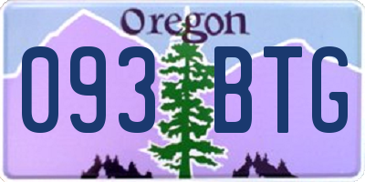 OR license plate 093BTG